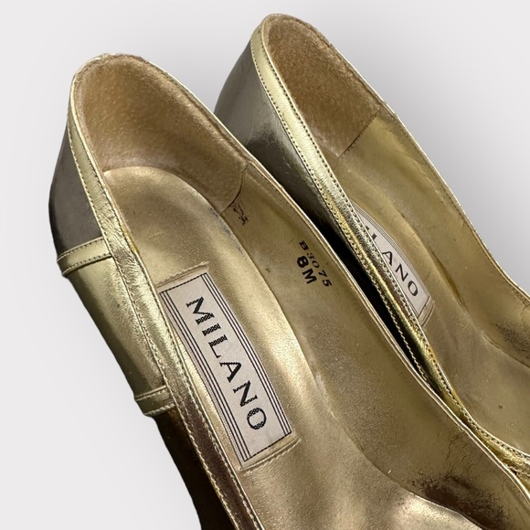 Vintage 1980s Milano, Metallic, Colour blocking, Heels - Picture 4 of 7